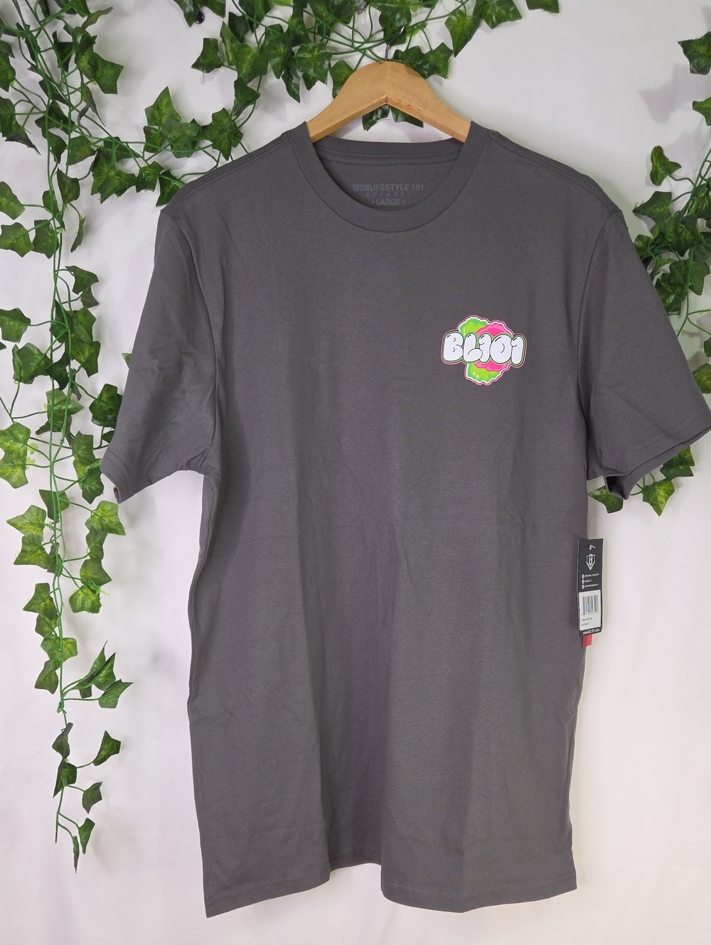 Baseball Lifestyle 101. Gray Men's Crew Neck T-Shirt. Size Large. NWT